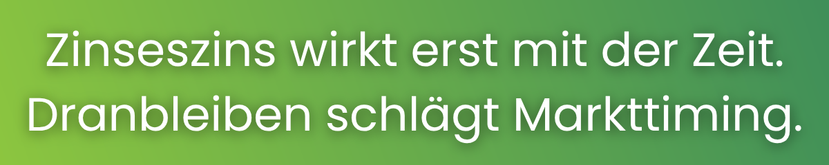 ETF Sparplan: Zinseszins, Geduld zahlt sich aus